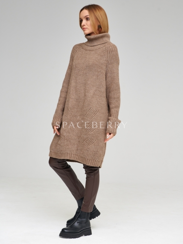 Женский вязаный свитер оверсайз, джемпер